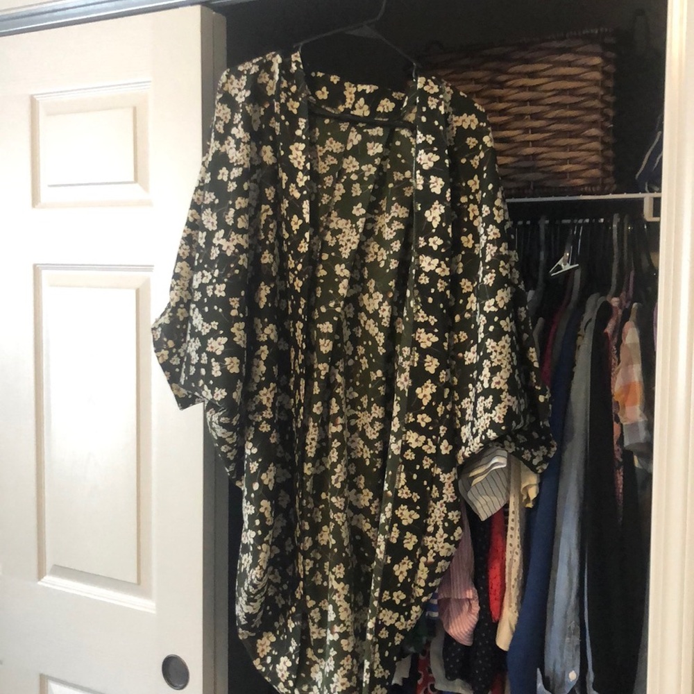 Anthropologie Cherry Blossom Cocoon Kimono